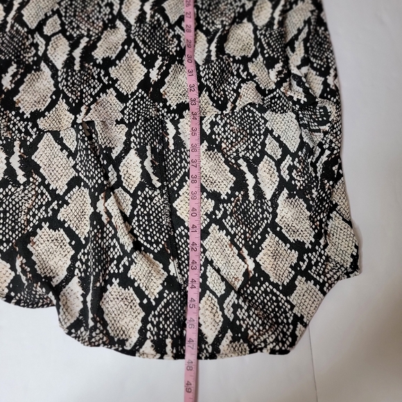 Almost Famous Snake Print Halter Neck Maxi Dress Black Beige Size 1x - Picture 12 of 12